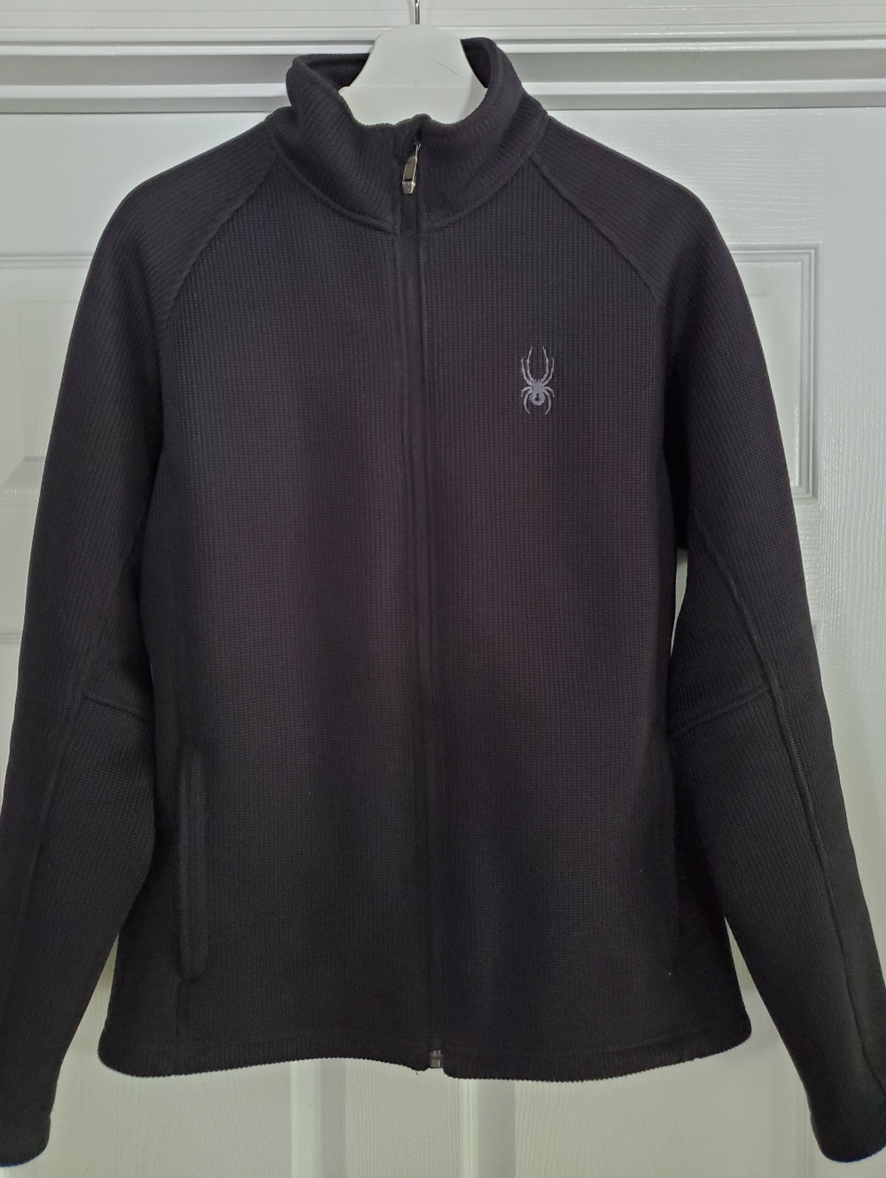 Spyder Black Full-Zip Core Knit Performance Jacket/Sweater. Size M.